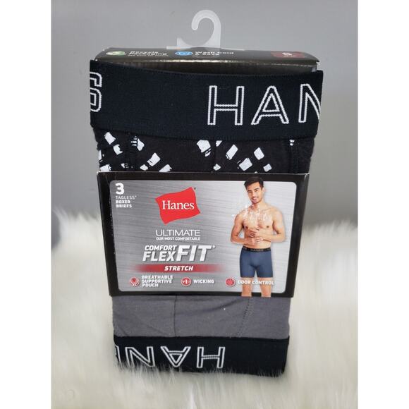 Boxer Brief‎ 3-Pack Hanes Ultimate Comfort Flex Fit Stretch Underwear Small - Picture 1 of 6